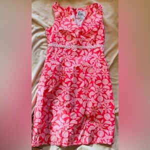 Lilly Pulitzer Pink and Red Floral Dress